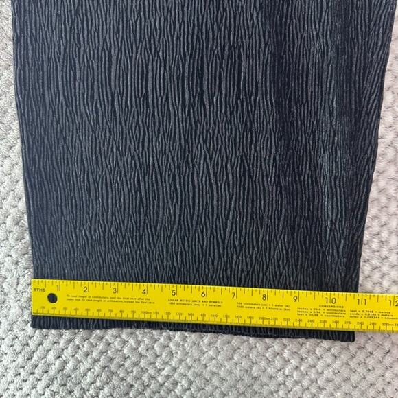 Habitat Pants Women L Black Soft Textured Wide Leg High Rise Pull On Lagenlook - Picture 8 of 14